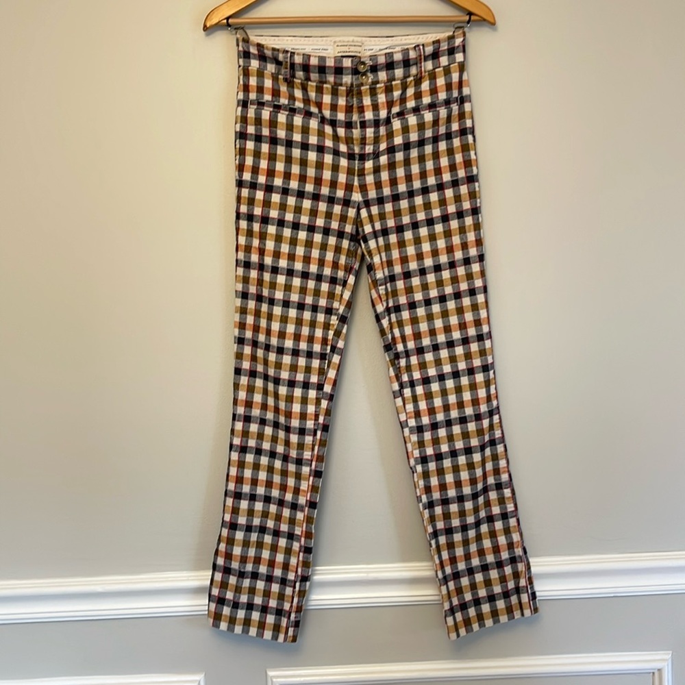 Anthropologie - Plaid Cord Pants - Size 0